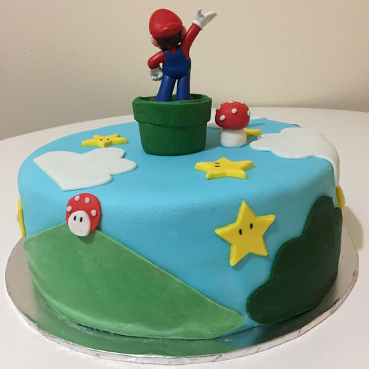 Mario Themed Cake
